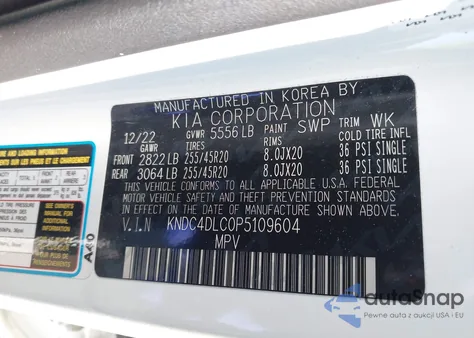 2023 Kia Ev6 Gt-Line from USA, damaged, VIN KNDC4DLC0P5109604